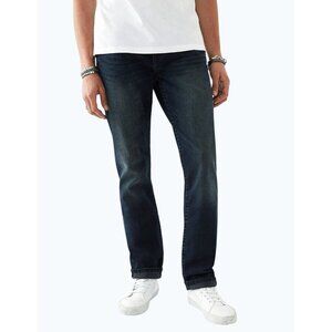 True Religion Geno Flap Big T Mens Jeans Mid-Rise Size 33 Dark Wash Denim